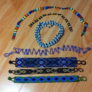 Assorted beaded bracelets and necklaces